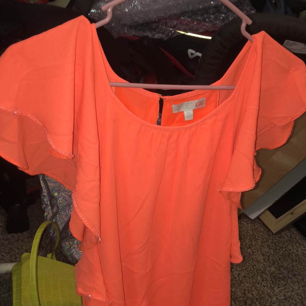 Perfect brunch neon orange dress by GB - Picture 2 of 9